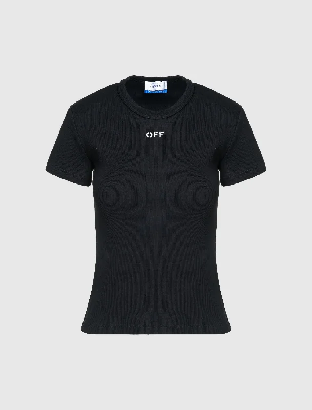 British Style WOMEN'S OFF STAMP RIB TEE