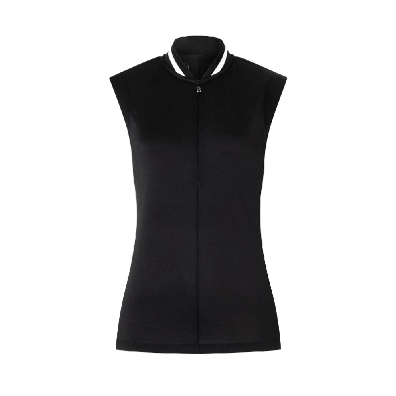 Sports Fashion Bogner Eva Sleeveless Golf Polo Black - SS23 Women