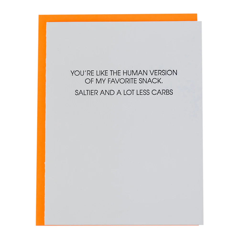 Street Casual Style Favorite Snack Letterpress Card