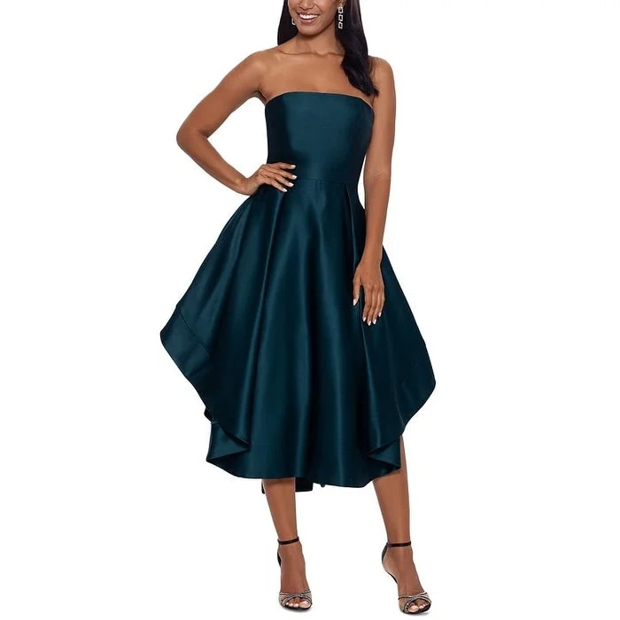 Youthful Street Fashion Betsy & Adam Women's Strapless High Low Hem Gown Green Size 4 Youthful Street Fashion Betsy & Adam Women's Strapless High Low Hem Gown Green Size 4