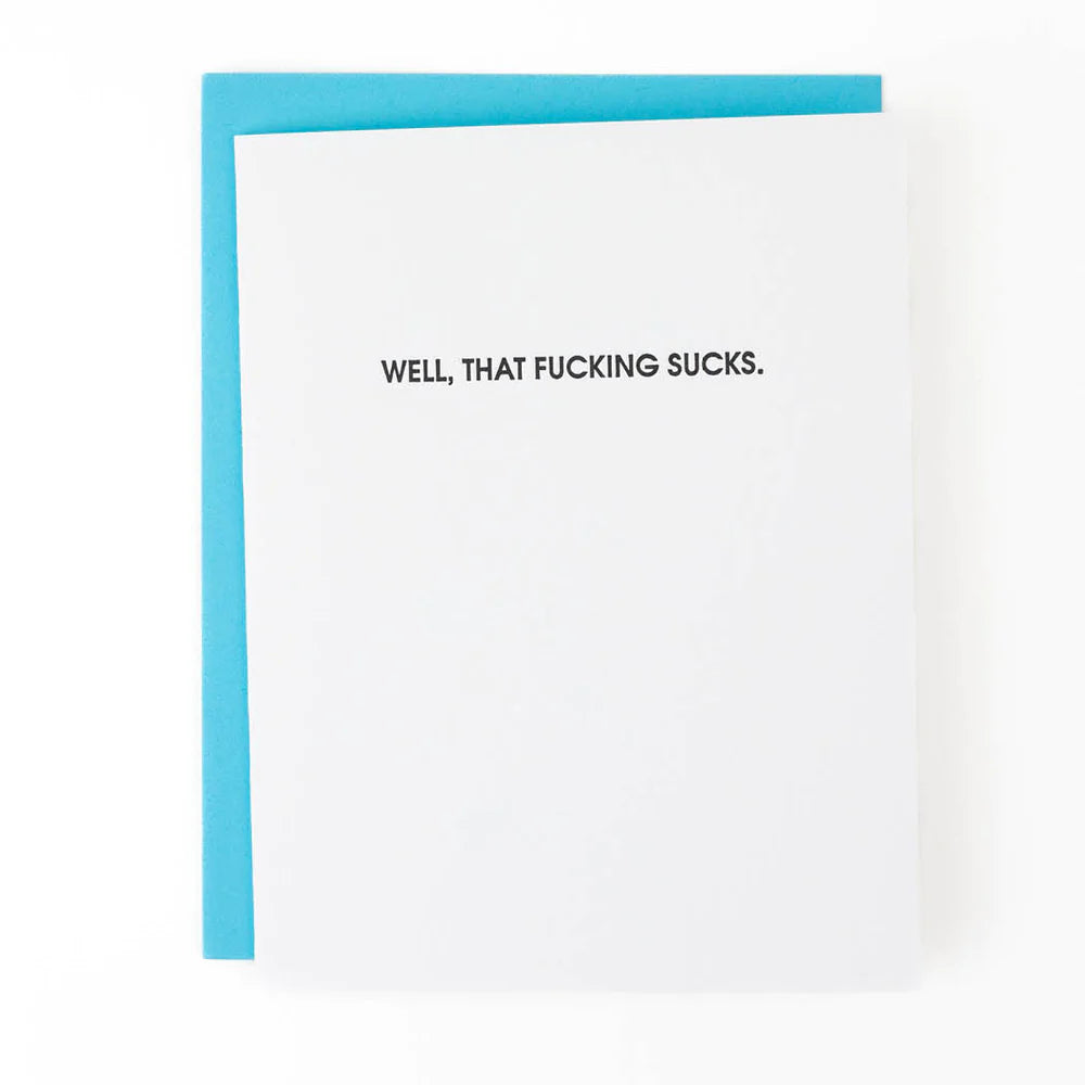 Urban Fashion Well, That Fucking Sucks Letterpress Card