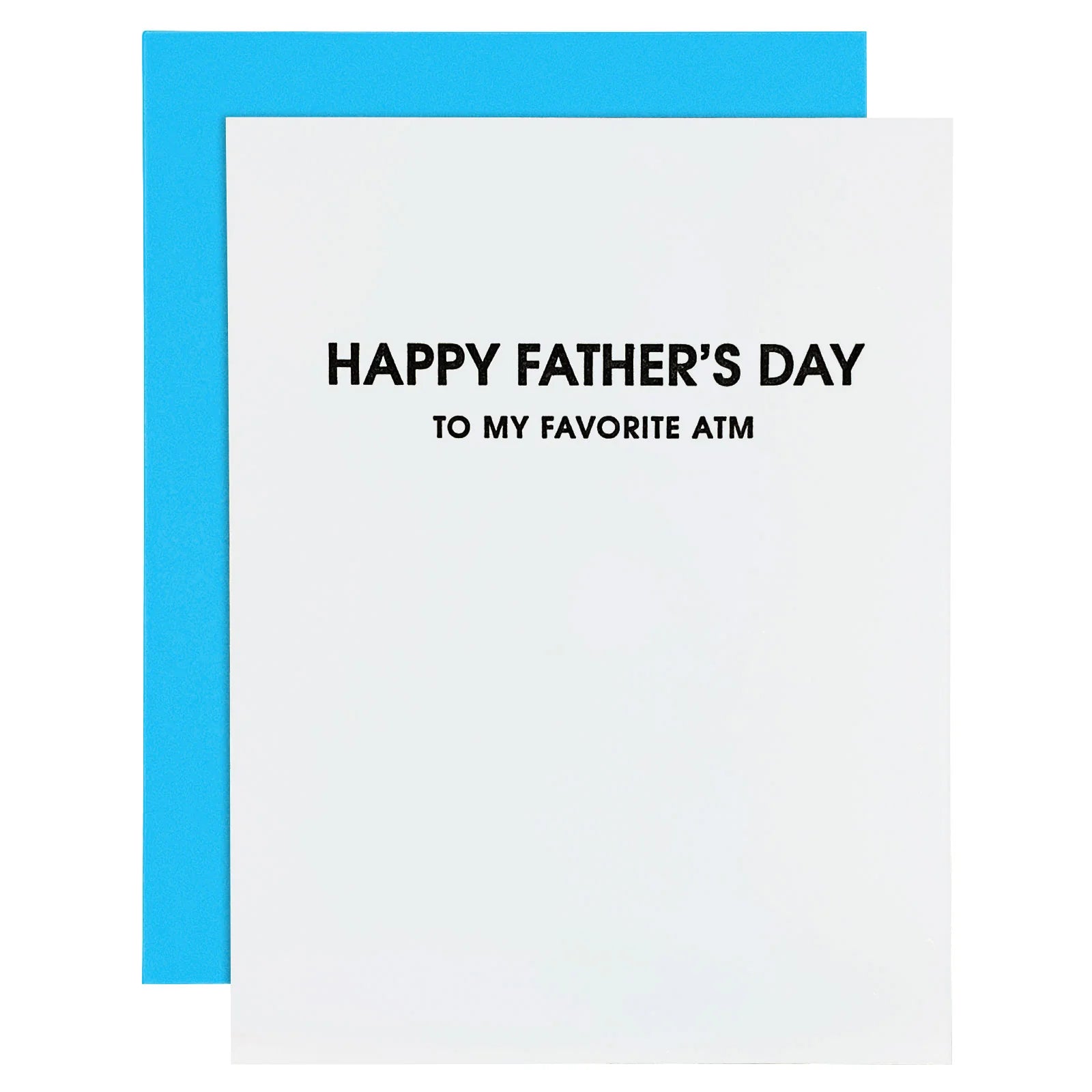 Retro Stripes My Favorite ATM Father's Day Letterpress Card