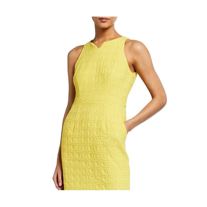 Simple Style Nanette Lepore Women's Sleeveless Sheath Dress Yellow Size 0