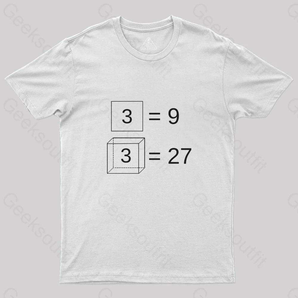 Embroidered Letters Funny Math Calculations T-Shirt