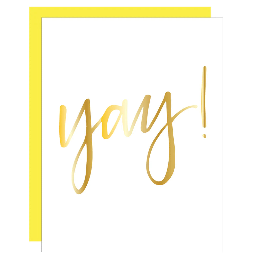 Elegant Classic Yay Letterpress Card