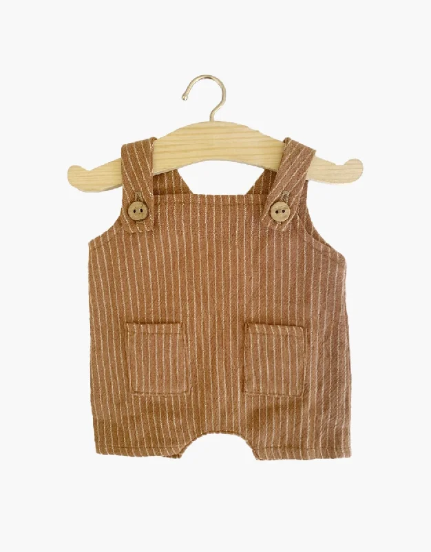 Literary Style Minikane Striped Overalls for Gordis Dolls in Brown