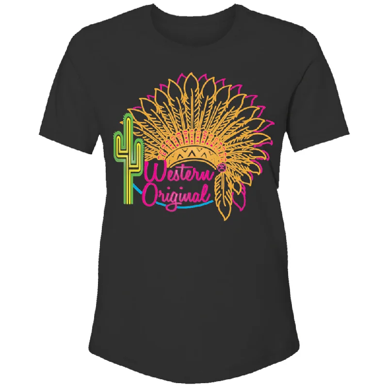 Fashion Style "Western Original" Black w/Multi Color Logo T-shirt