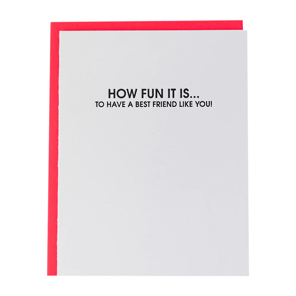 Sports Fitness Wear Best Friend Like You Letterpress Card