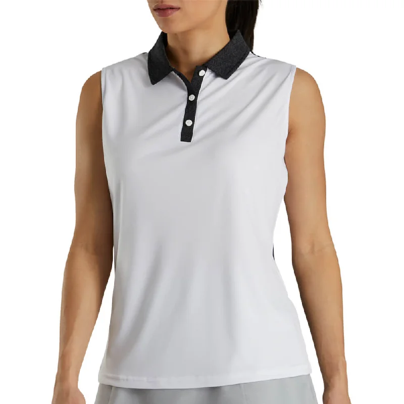 Light Comfort FootJoy Sleeveless Jacquard Back Shirt Golf Polo 2021 Women