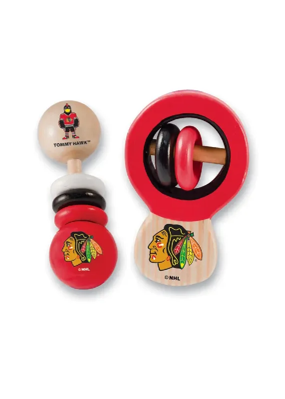 Exclusive Customization Chicago Blackhawks Baby Rattles (2-Pack)