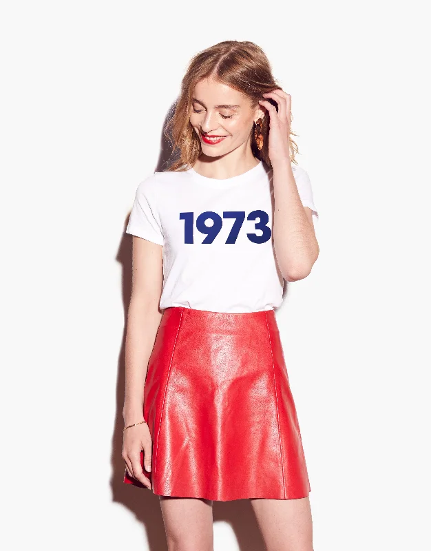 Street Sports Style Classic 1973 Tee - White/Navy