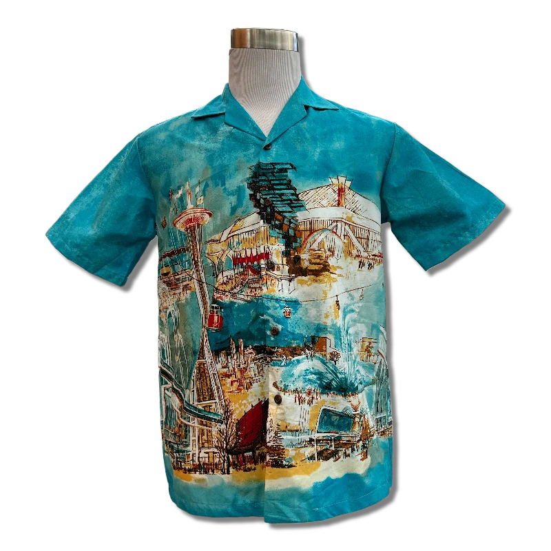 Cool Style World's Fair Hawaiian Button Down Shirt