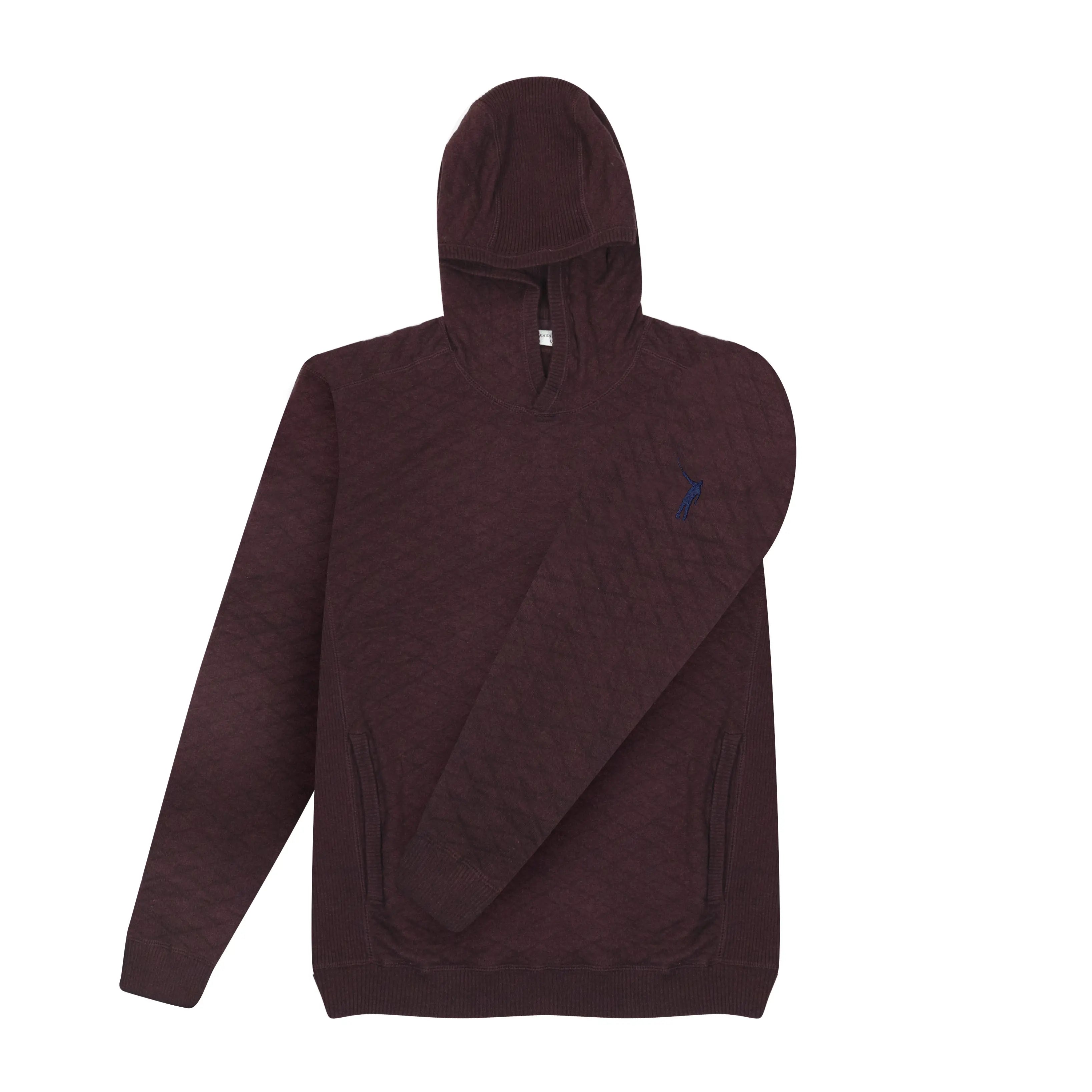 Cozy Look NLU x H&B Wallace Sweater Hoodie | Heathered Dark Claret