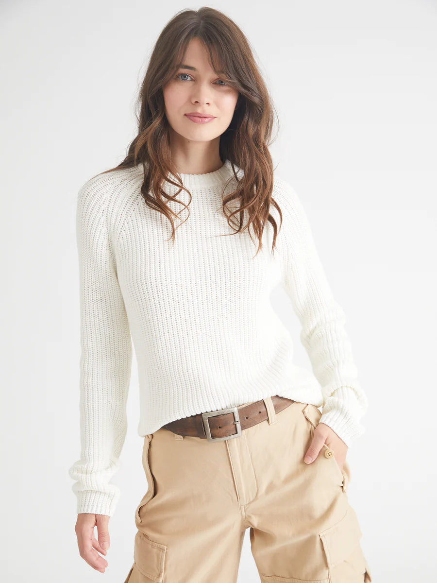 Luxury Classic Jane Sweater I Chalk
