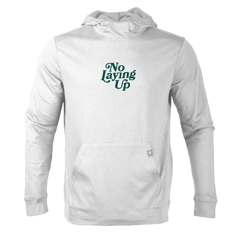 French Retro NLU x Levelwear Lightweight Hoodie | White with Pine Green Friendly Skies logo French Retro NLU x Levelwear Lightweight Hoodie | White with Pine Green Friendly Skies logo