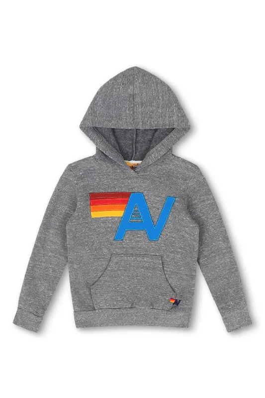 High-waisted pants style LOGO STITCH KIDS PULLOVER HOODIE - HEATHER GREY