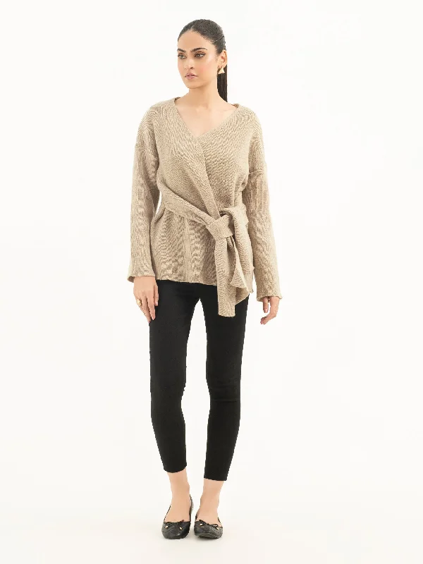 End Of The Year Vintage Wrap Sweater