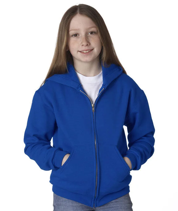Noble Temperament 993B - Jerzees Youth NuBlend® Full-Zip Hooded Sweatshirt | Royal