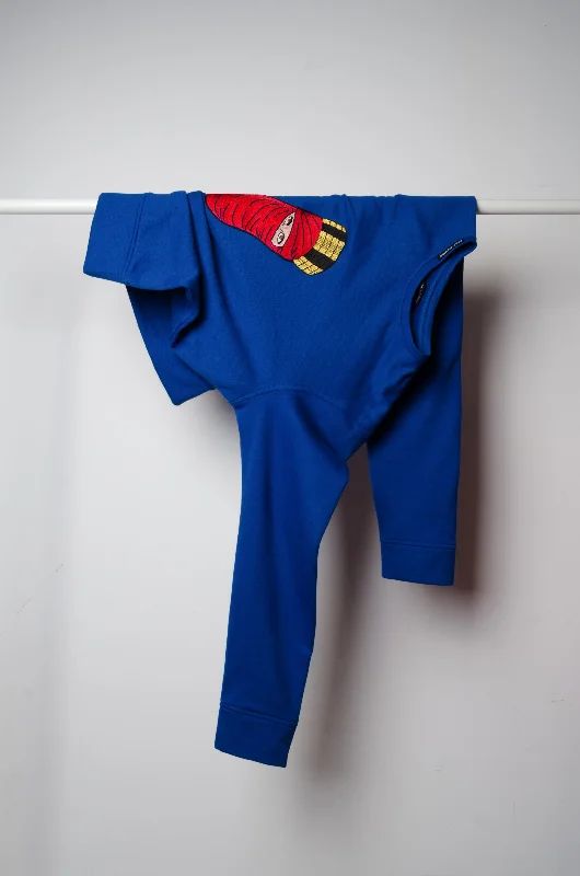Simple Style Electric Blue Motif Sweater