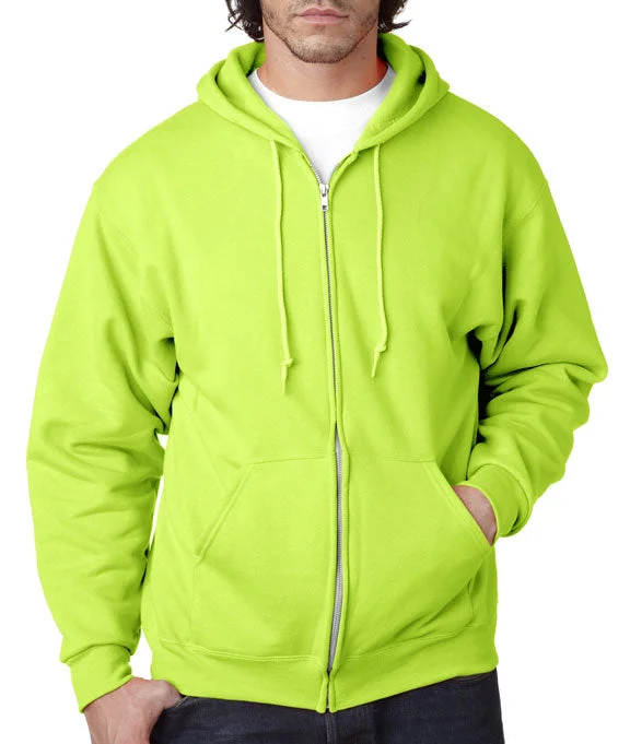 Classic And Versatile 993 - Jerzees Adult NuBlend® Full-Zip Hooded Sweatshirt | Safety Green Classic And Versatile 993 - Jerzees Adult NuBlend® Full-Zip Hooded Sweatshirt | Safety Green