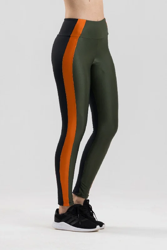 Sports litigation style Power Leggings - Military Green