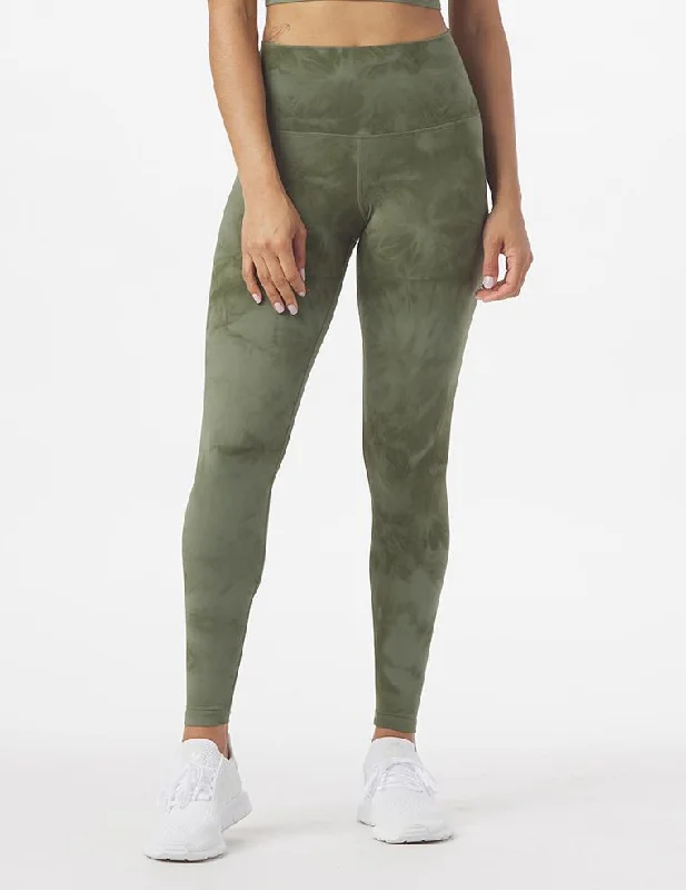 Fashion Style High Waist Pure Legging: Moss Tie Dye