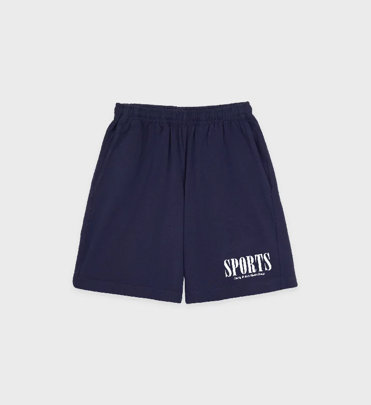 Body Design Sports Gym Short - Navy/White